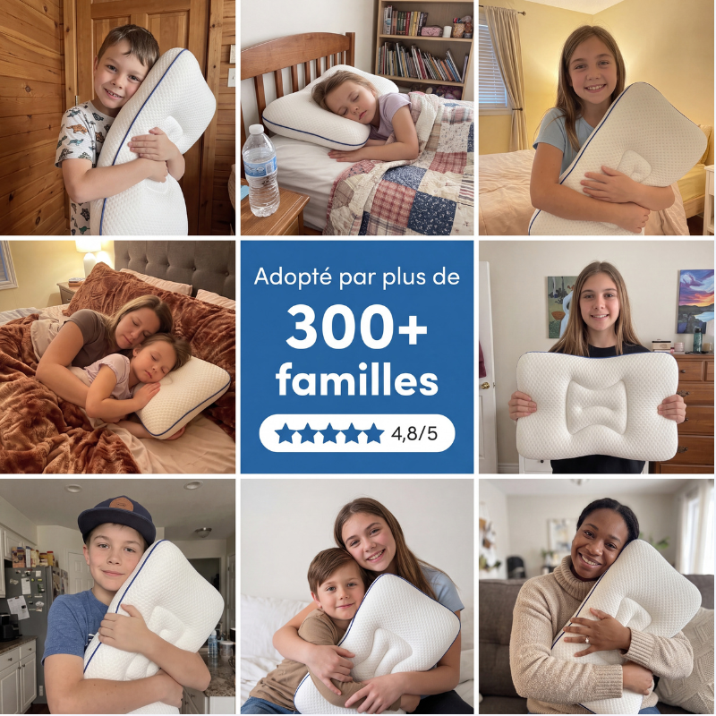 MyLunea™ | Enfin un oreiller réellement adapté au corps de votre enfant.