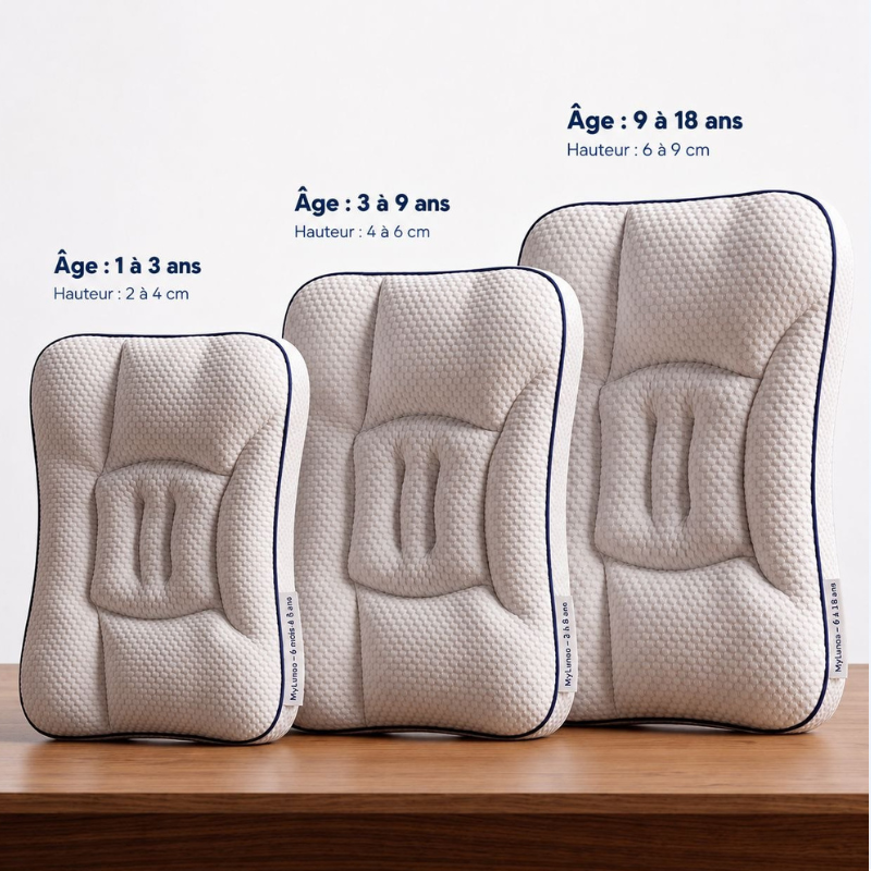 MyLunea™ | Enfin un oreiller réellement adapté au corps de votre enfant.