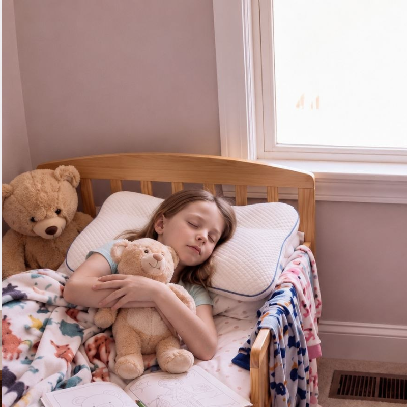 MyLunea™ | Enfin un oreiller réellement adapté au corps de votre enfant.
