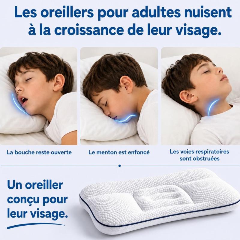 MyLunea™ | Enfin un oreiller réellement adapté au corps de votre enfant.