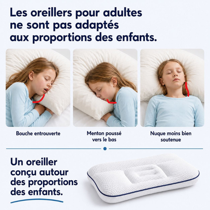 MyLunea™ | Enfin un oreiller réellement adapté au corps de votre enfant.