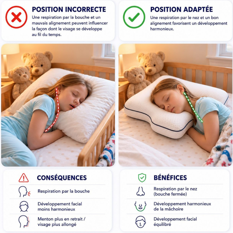MyLunea™ | Enfin un oreiller réellement adapté au corps de votre enfant.