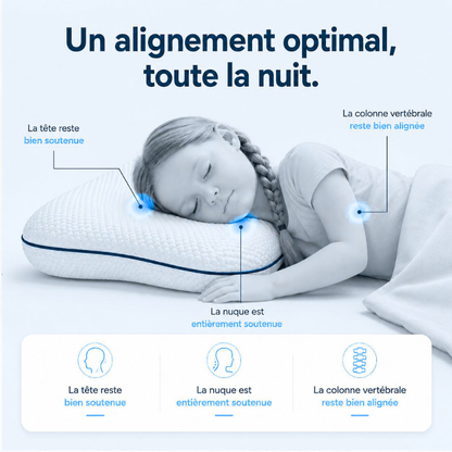 MyLunea™ | Enfin un oreiller réellement adapté au corps de votre enfant.