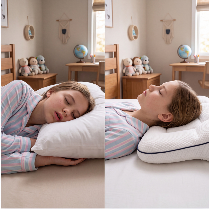 MyLunea™ | Enfin un oreiller réellement adapté au corps de votre enfant.